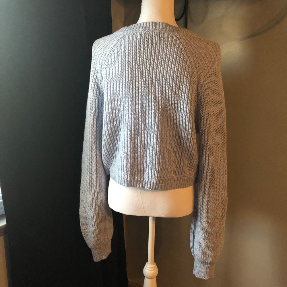 NWOT Forever 21 Light Blue Knit Sweater - Picture 4 of 5